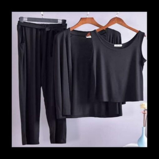 Black 3pcs Night Suit set