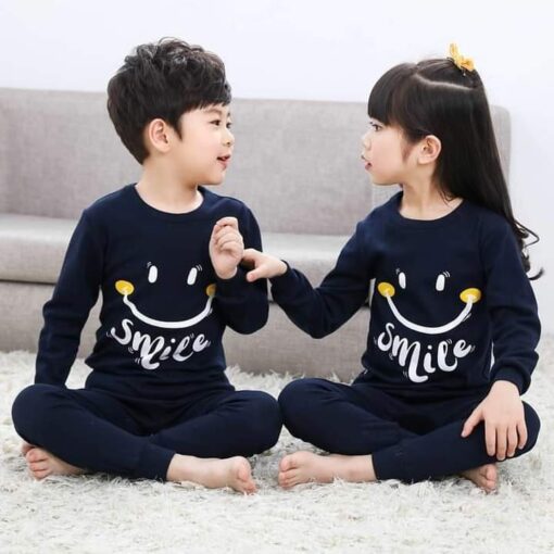 Cute Smile printed Kids Night Suit