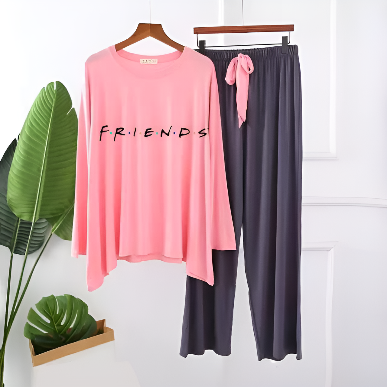 Pink friends Printed Loungewear