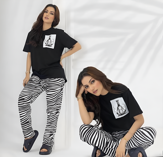 Zebra Printed Pajama Set