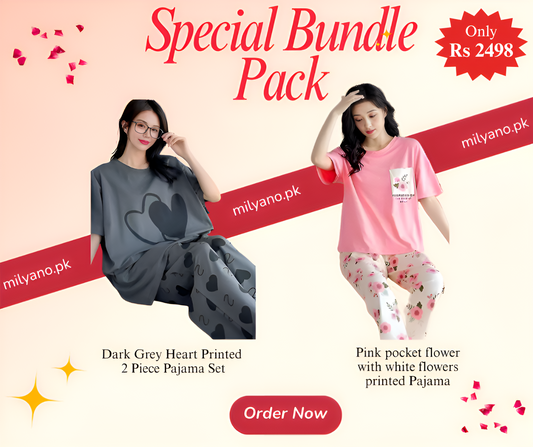2 Pc Pajama Set PacK Of 2 (G)