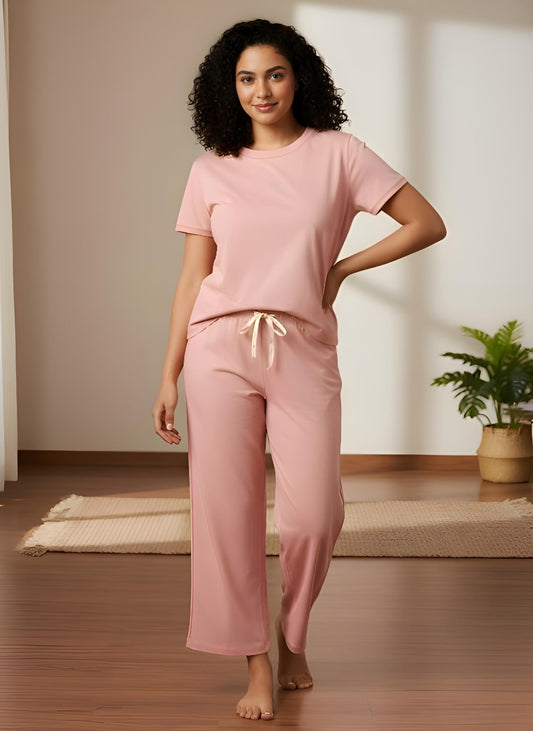 Essential Pink Solid Co-ord set