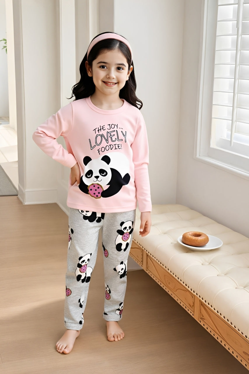 Pink Panda Print Kids wear