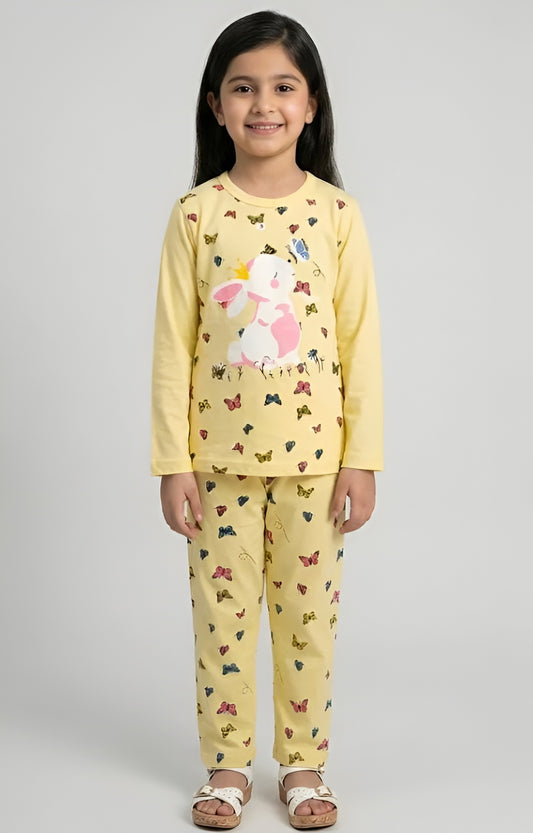 Tellow Butterfly Print Kids wear