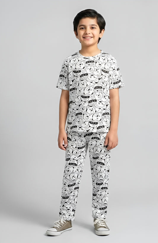 Black and White Graphic Print Co ord set