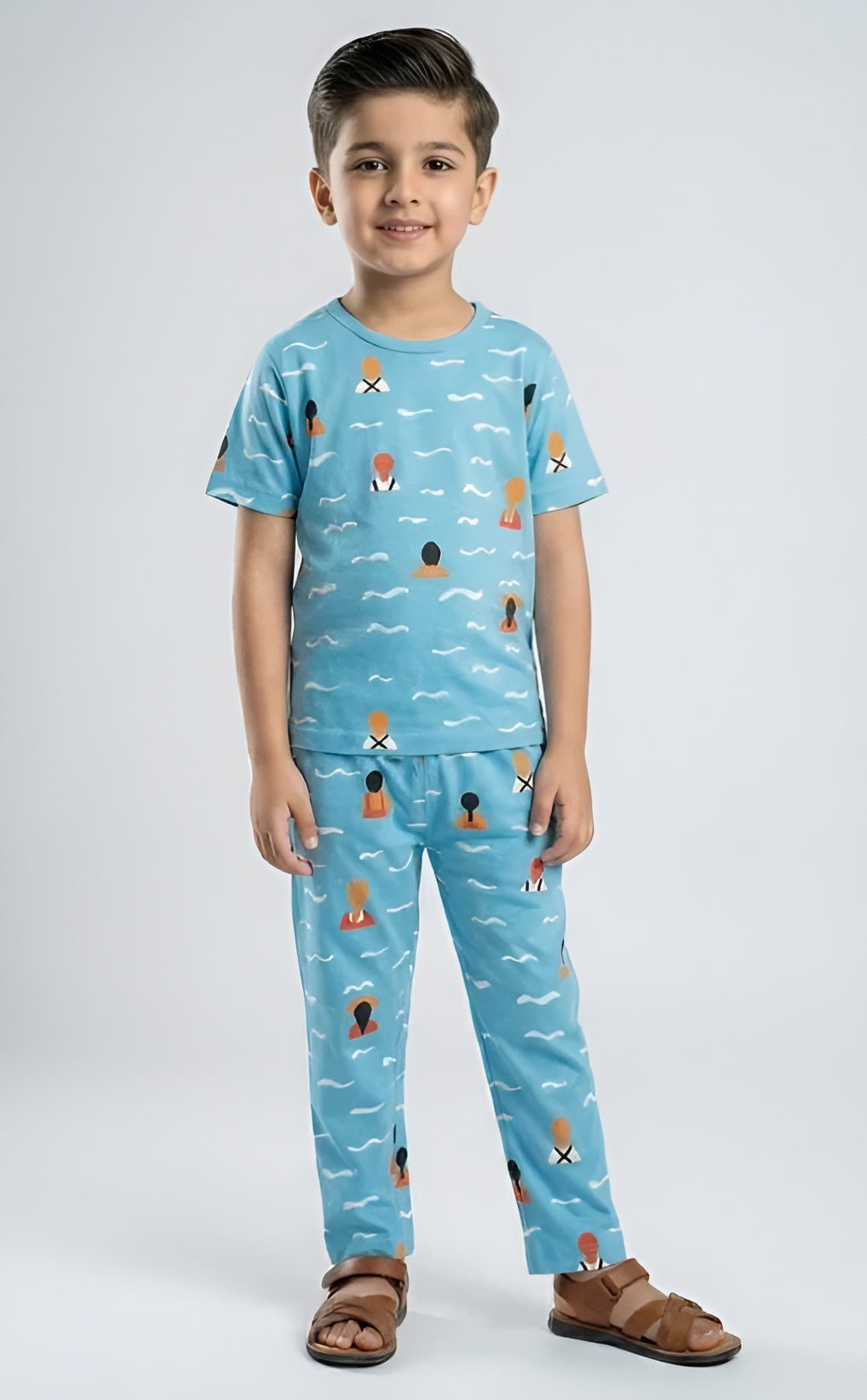 Blue Ocean Breeze Print Kids wear
