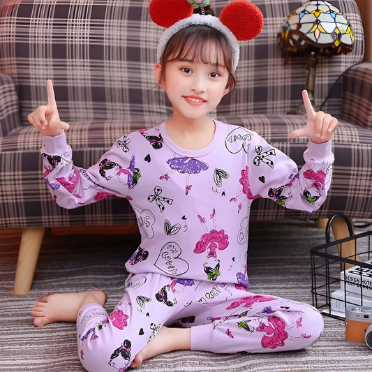 Light Purple Love Printed Kids Wear