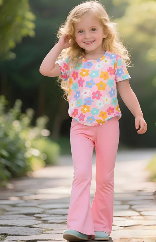 Pink Multi Petals Print Kids wear